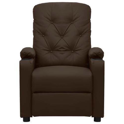 Massagestol kunstlæder brun