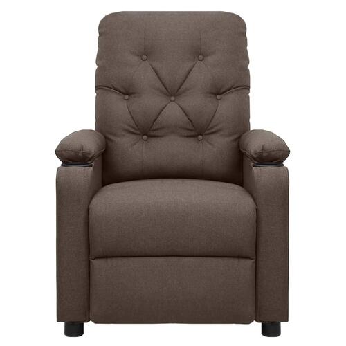 Eldrevet massagestol stof brun
