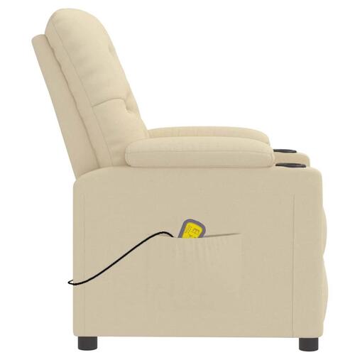 Massagestol stof cremefarvet