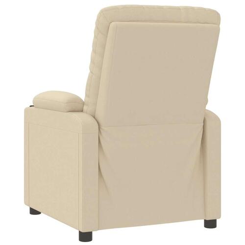 Massagestol stof cremefarvet