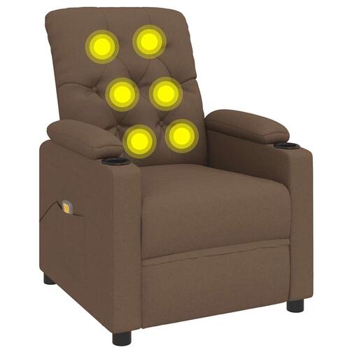 Massagestol stof brun