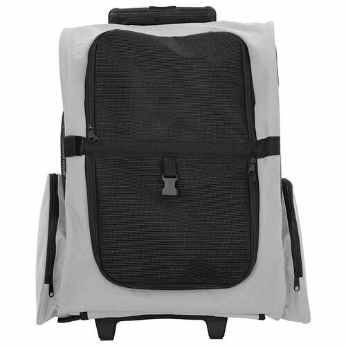 Kæledyrsvogn 3-i-1 design grå 48x32x57 cm oxfordstof