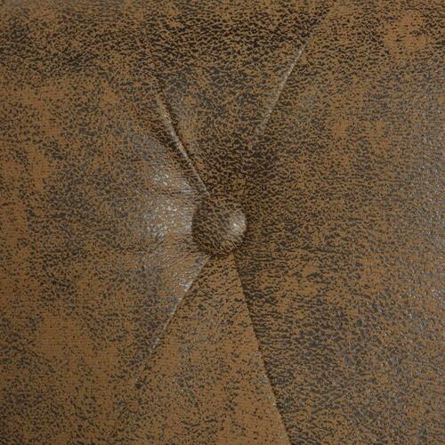 Chesterfield sofa 2-personers brun kunstlæder