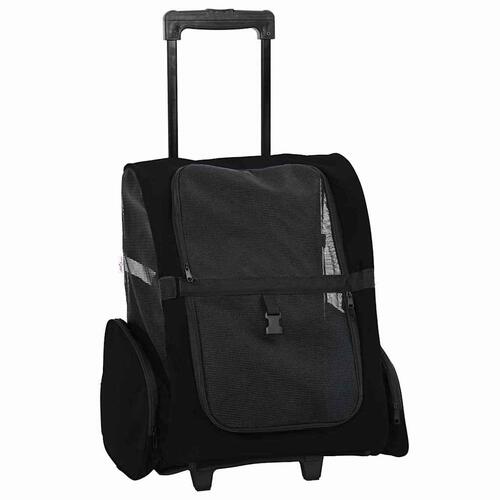 Kæledyrsvogn 3-i-1 design sort 48x32x57 cm oxfordstof