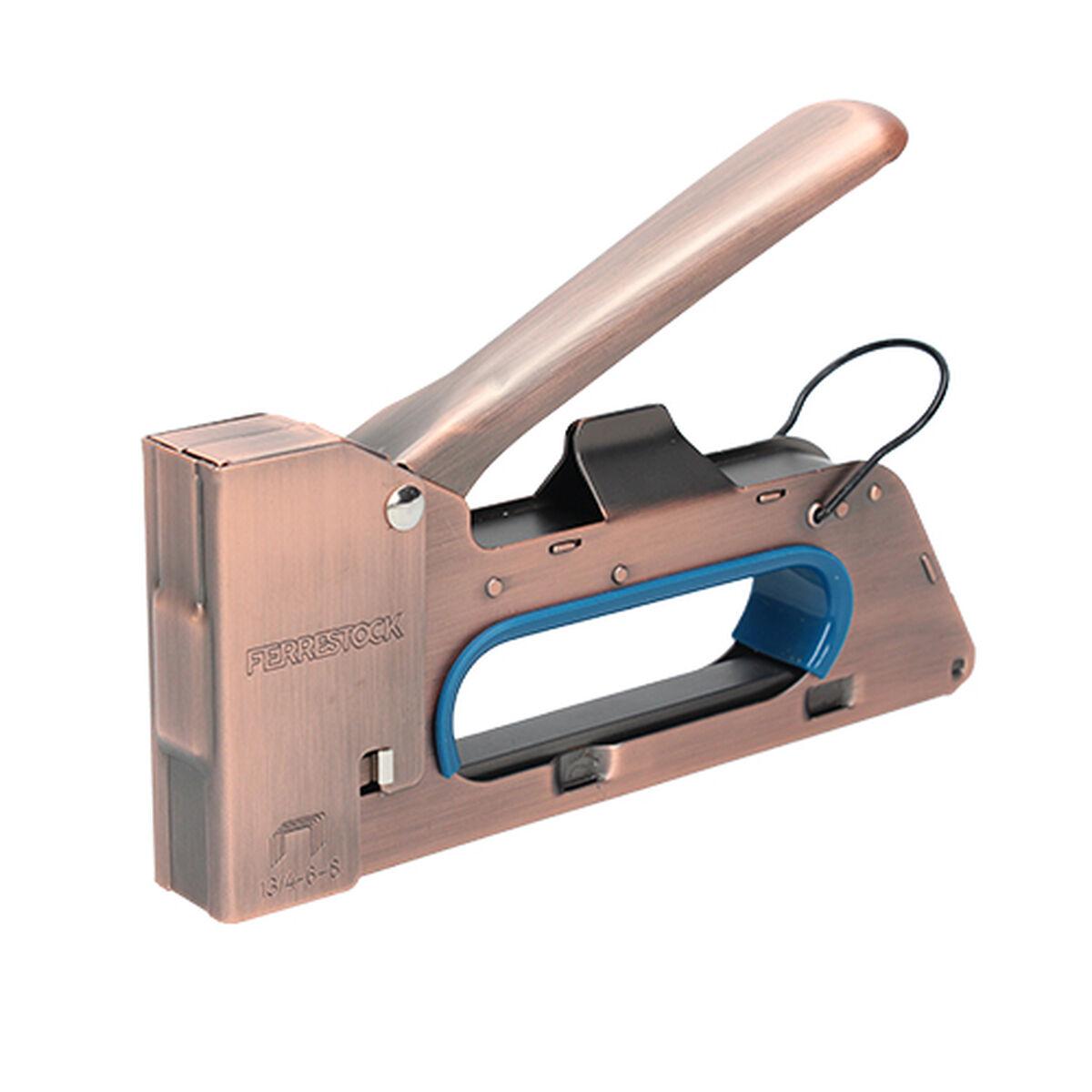 Ferrestock hæftepistol - robust håndværktøj til træ og tekstil
