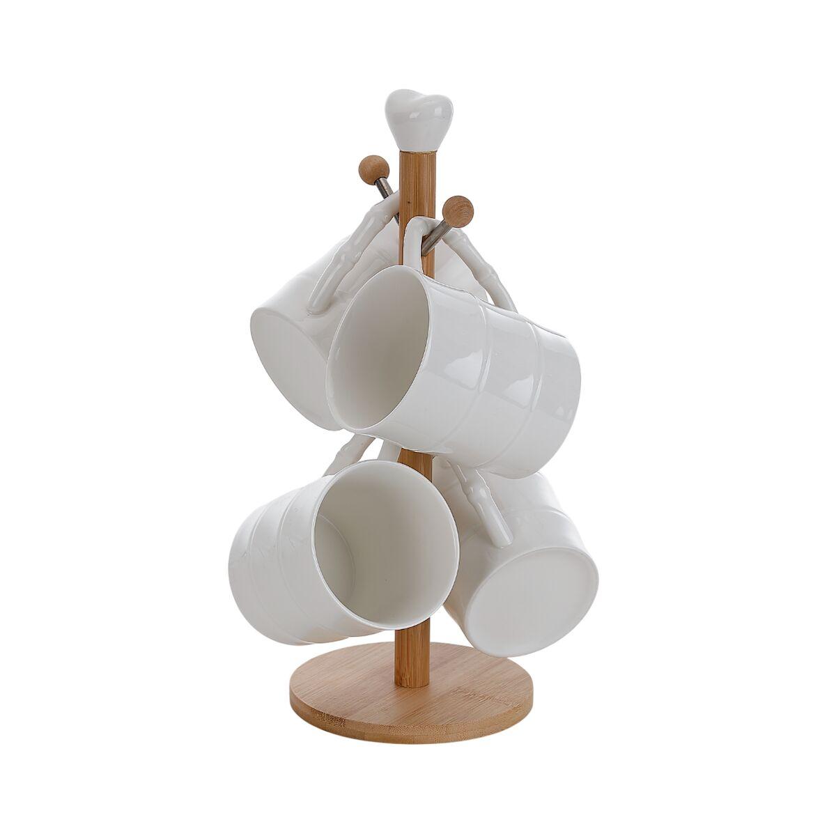 Krus - hvid/natur, 350 ml