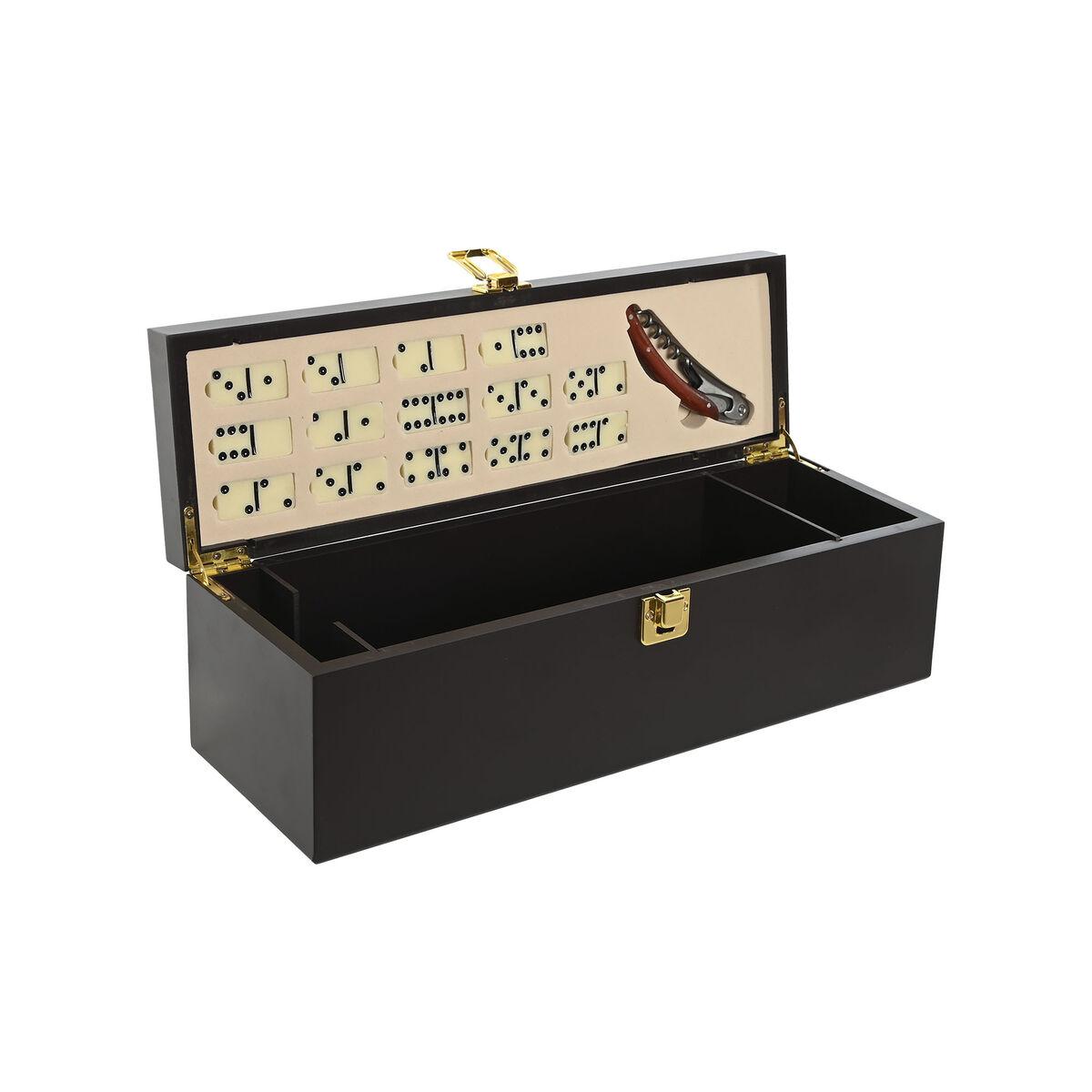 Vintilbehørssæt - brun MDF træ, 36 × 11 × 12 cm