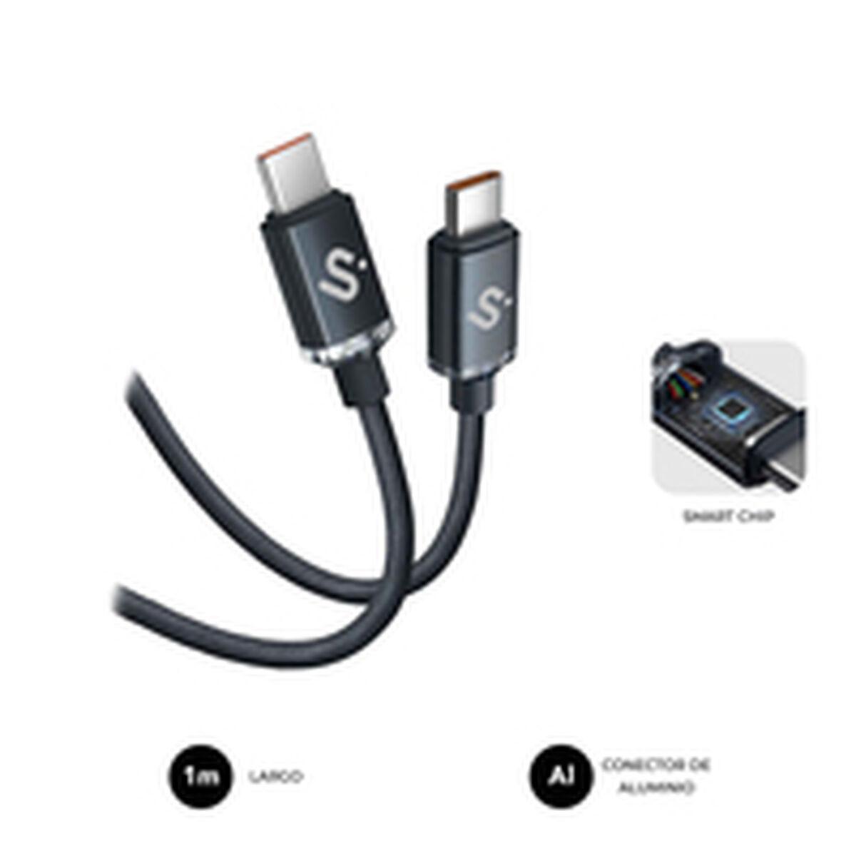Subblim OPTIMUS USB‑C til USB‑C kabel 1 m - Sort