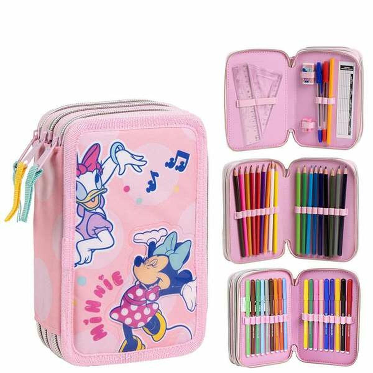 Minnie Mouse penalhus - pink, 12,5 × 6,5 × 19,5 cm