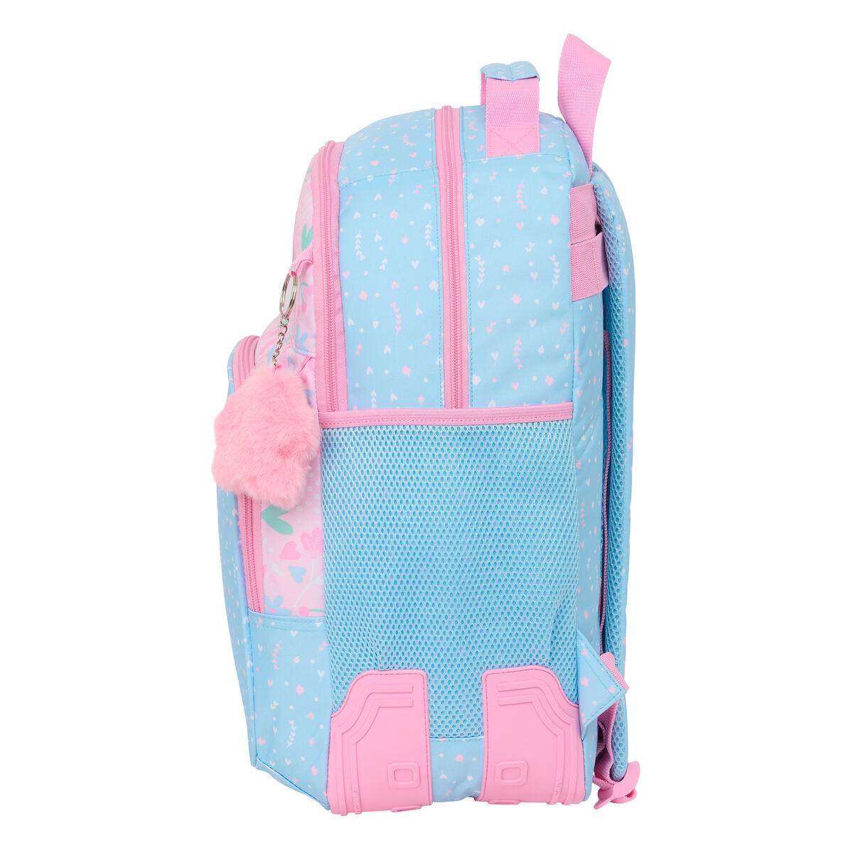 BlackFit8 Skoletaske Smile - blå/pink 32 × 42 × 15 cm
