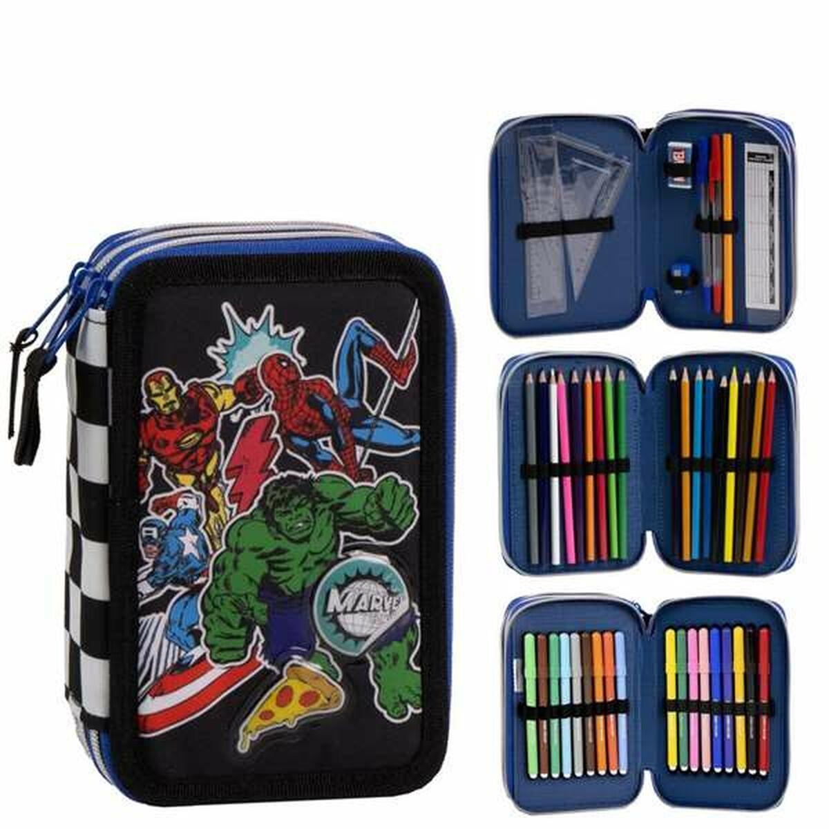 The Avengers penalhus - sort, 12,5 × 6,5 × 19,5 cm