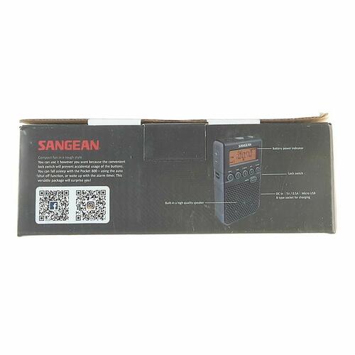 Transportabel digital radio Sangean SDT800BK
