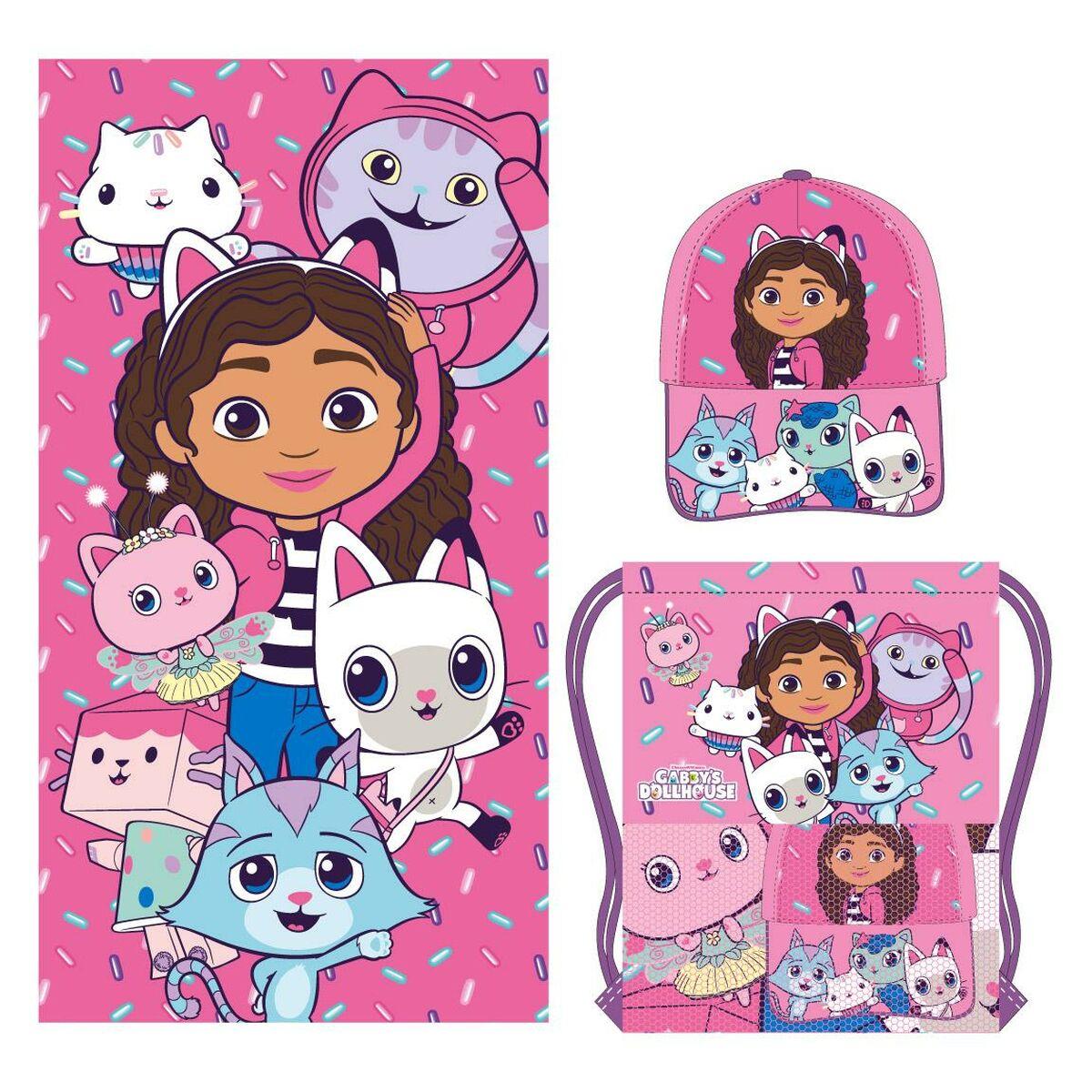 Gabby's Dollhouse badelagen - Pink badehåndklæde til børn