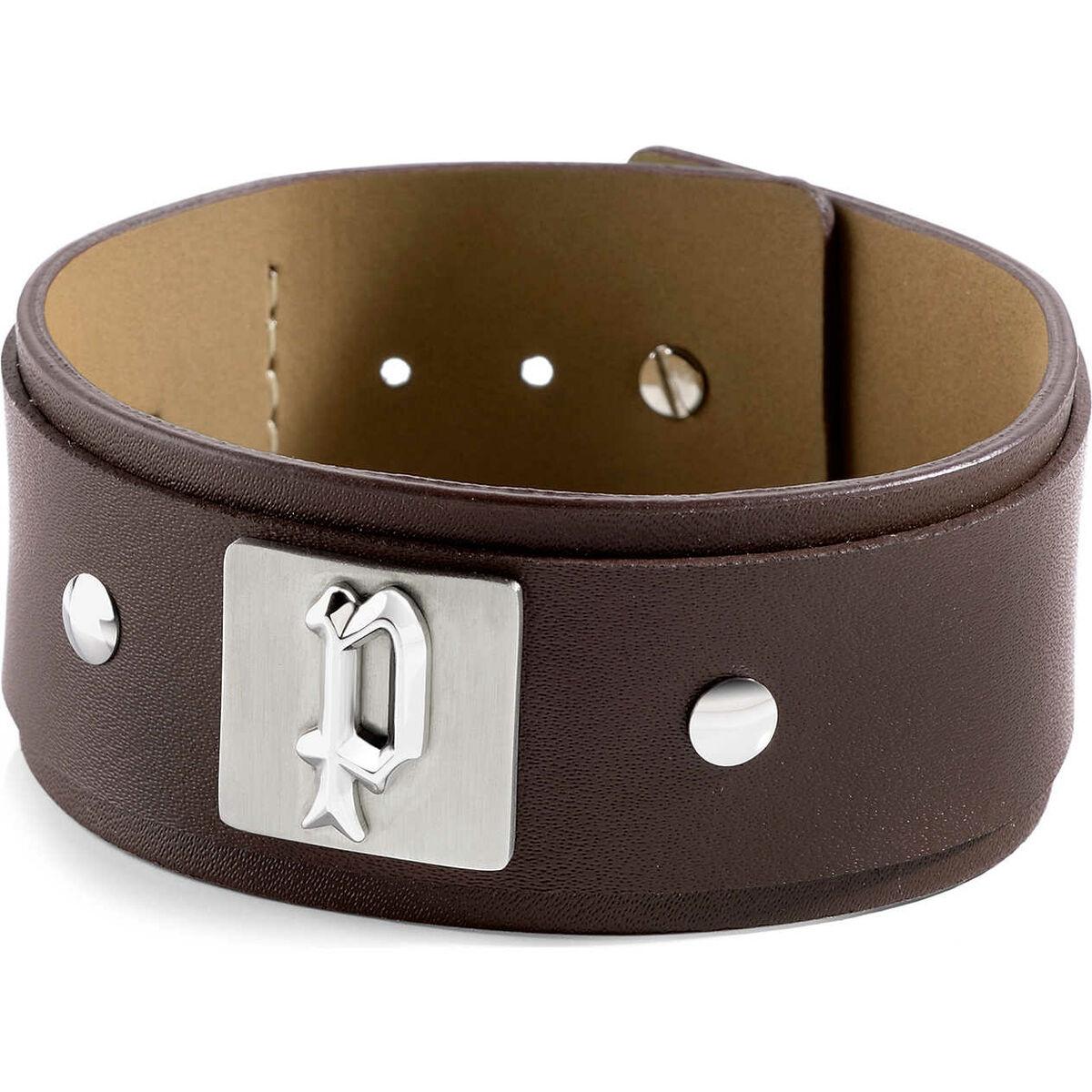 Police armbånd til mænd S14KX02B - brun læder