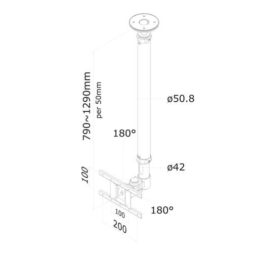 TV-holder Neomounts FPMA-C100WHITE 10" 30" 12 kg