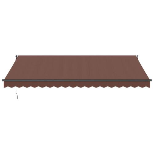 Markise 450x300 cm automatisk betjening brun