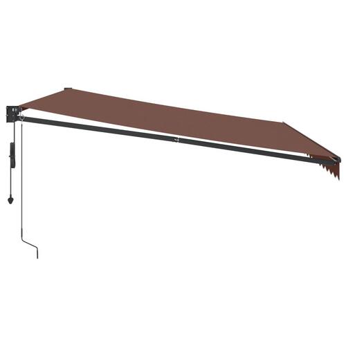 Markise 450x300 cm automatisk betjening brun