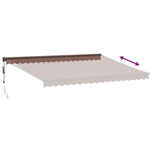 Markise 450x300 cm automatisk betjening brun