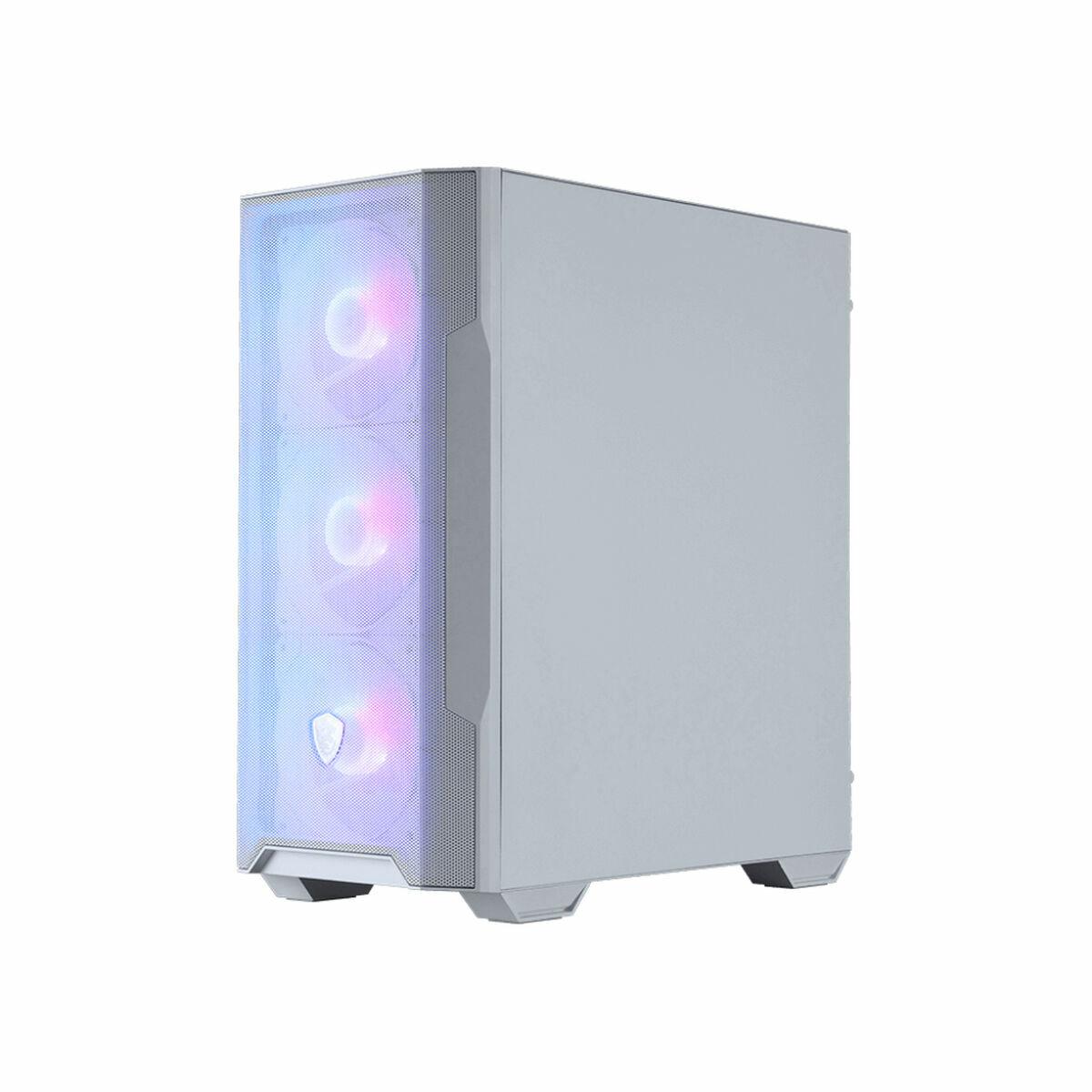 ATX Semi-tårn kasse MSI MAG FORGE M100R WHITE Hvid Stål Hærdet glas