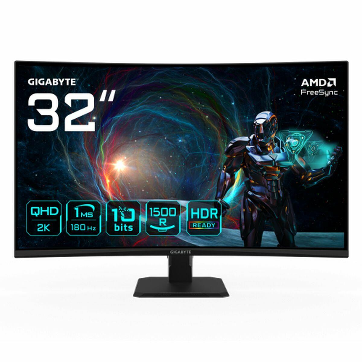Gaming skærm Gigabyte 20VM0-GS32QCABM-1EUR Quad HD 31,5"