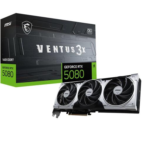 Grafikkort MSI GEFORCE RTX 5080 16G VENTUS 3X OC PLUS 16 GB