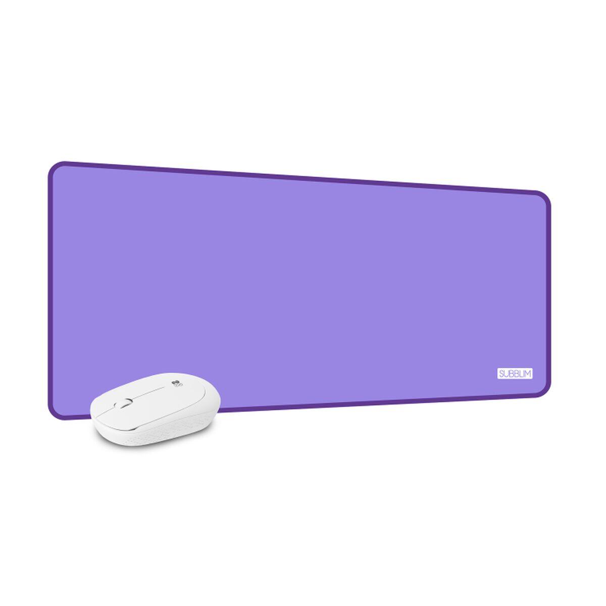 Musemåtte Subblim XL + WIRELESS MOUSE Lilla
