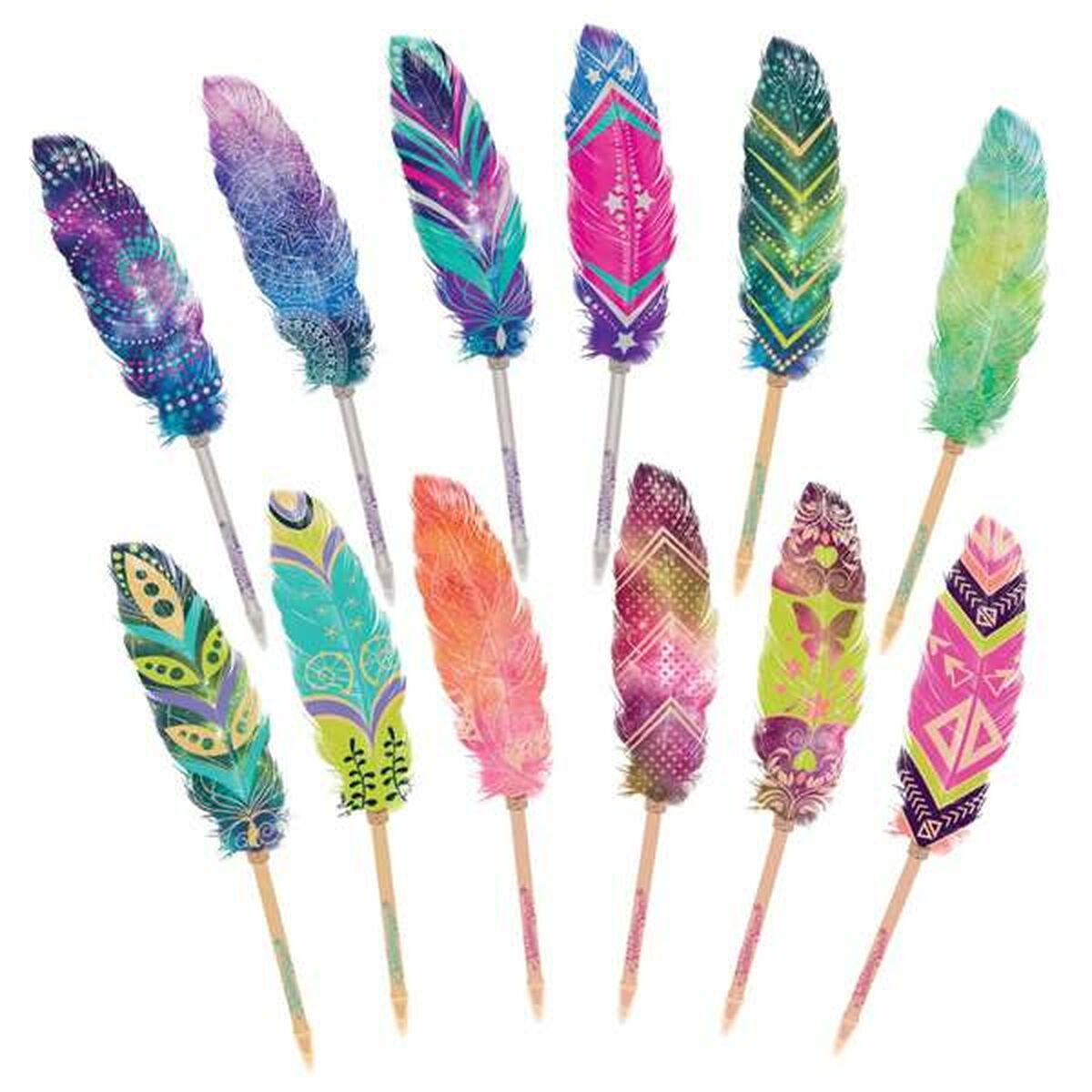 Hape kuglepen med fjer - multifarvet, 1 stk.