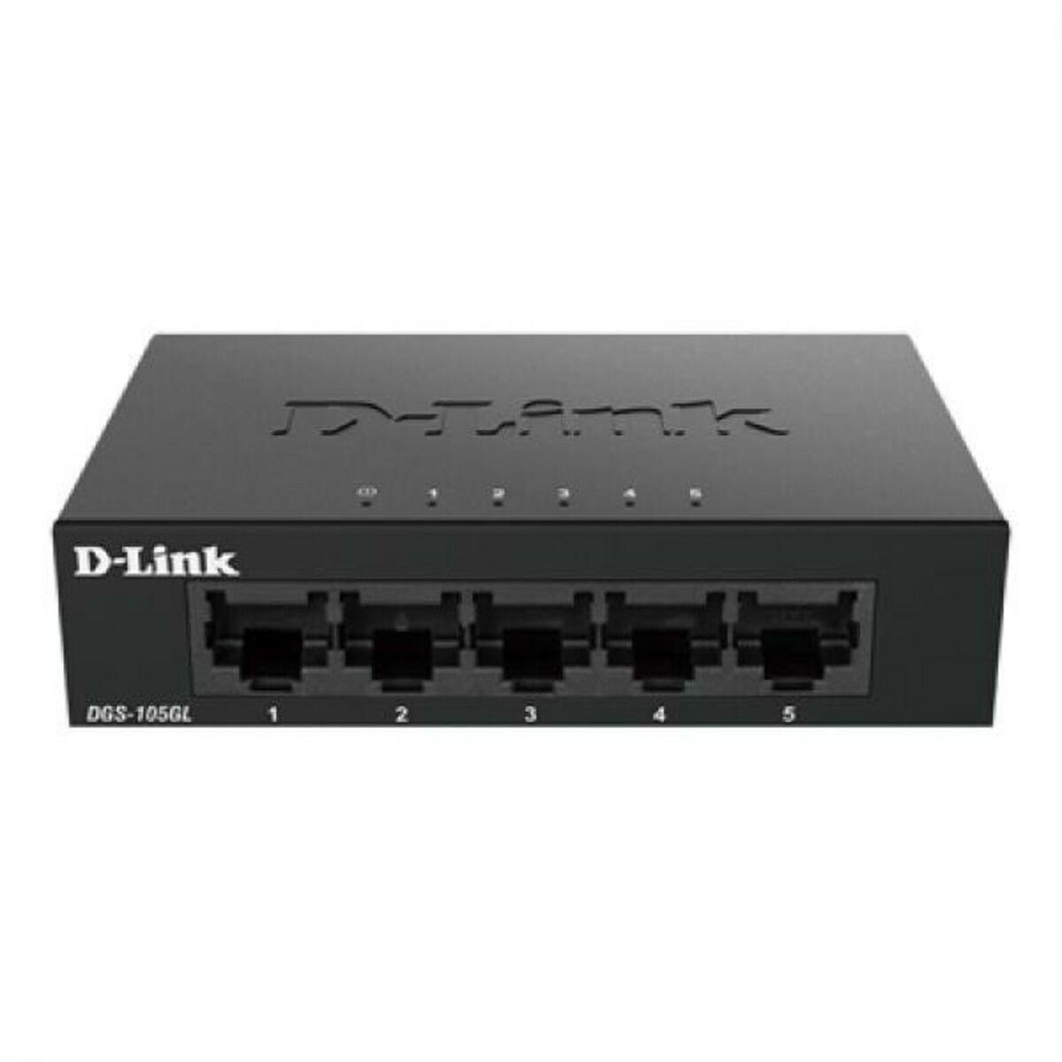 Switch til desktop D-Link DGS-105GL/E Sort
