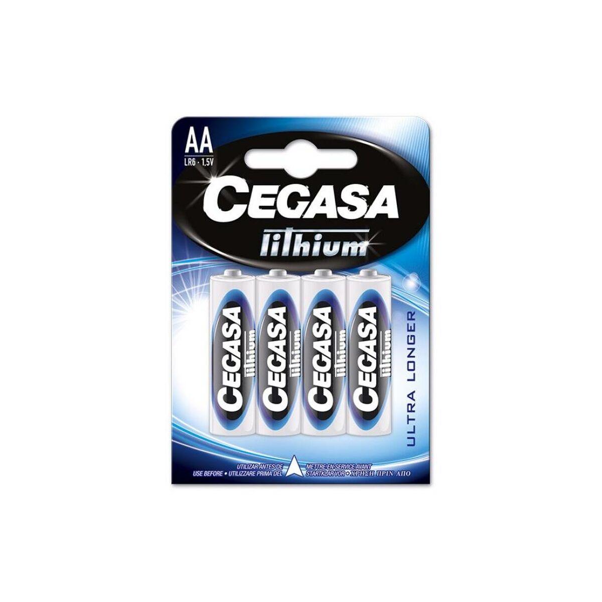 Cegasa AA lithium batterier - 4-pak