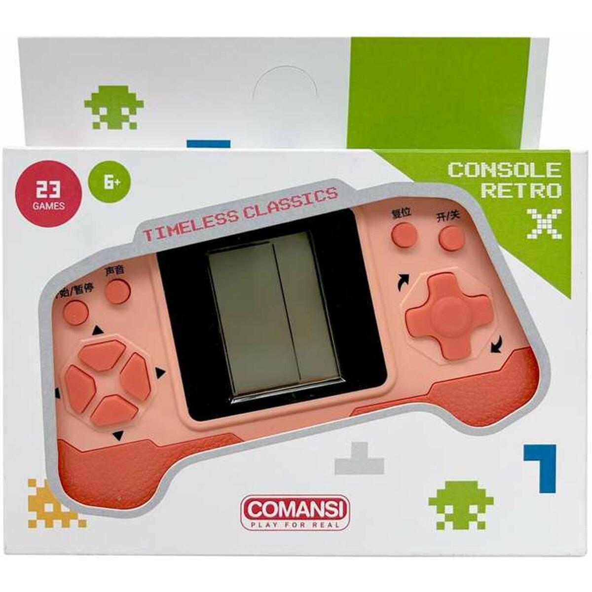 Retro spillekonsol Comansi - håndholdt med 23 spil (6+)
