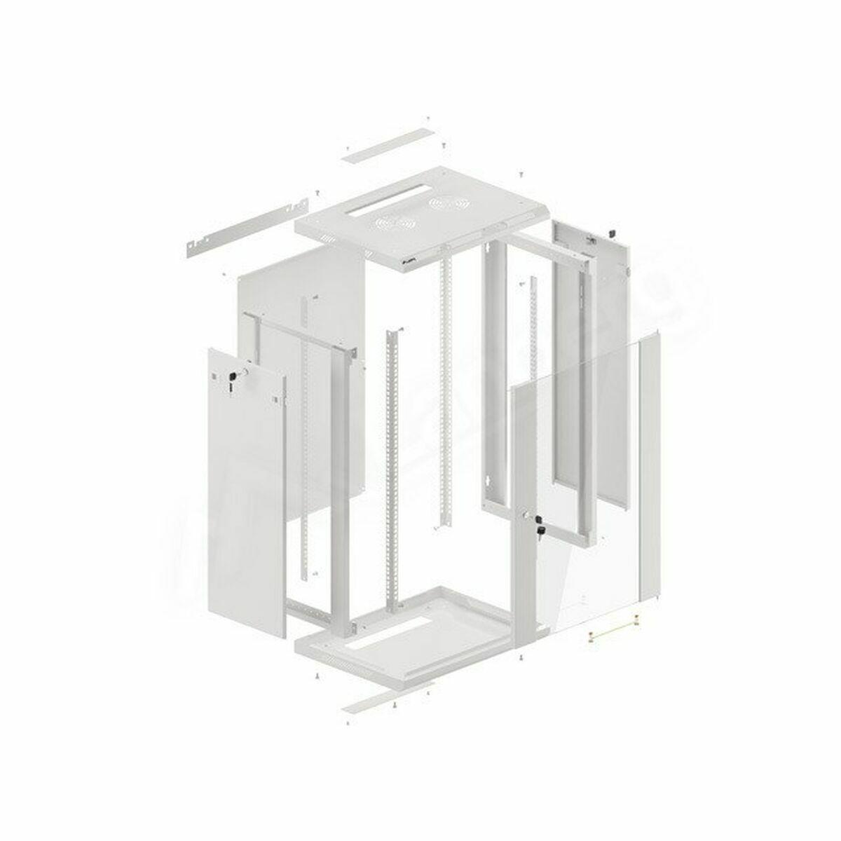 Lanberg vægmonteret rack kabinet WF01-6418-10S, 19", grå