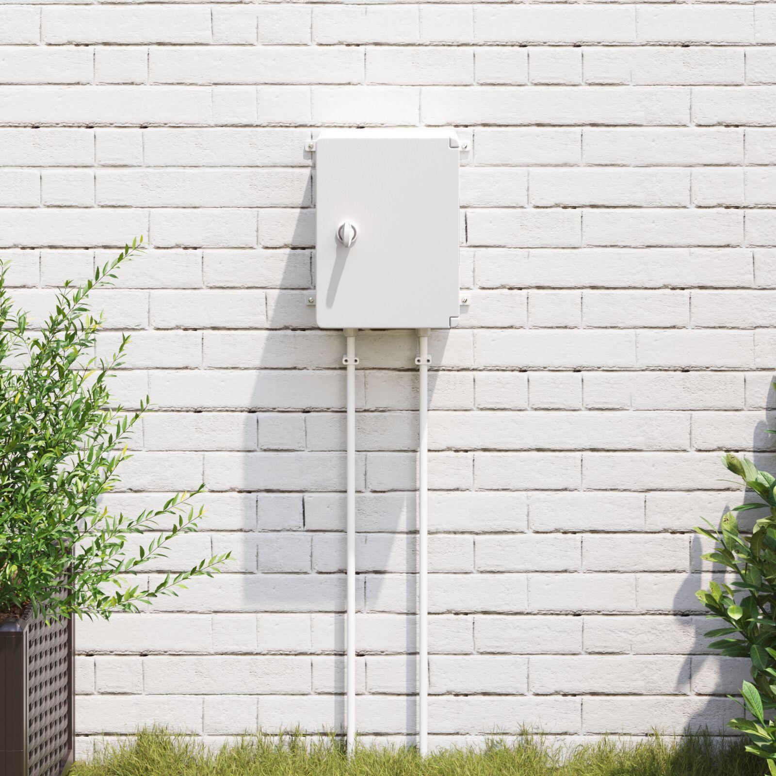 Kontrolskab IP65 Vandtæt Grå 21x13x28 cm ABS Plastik