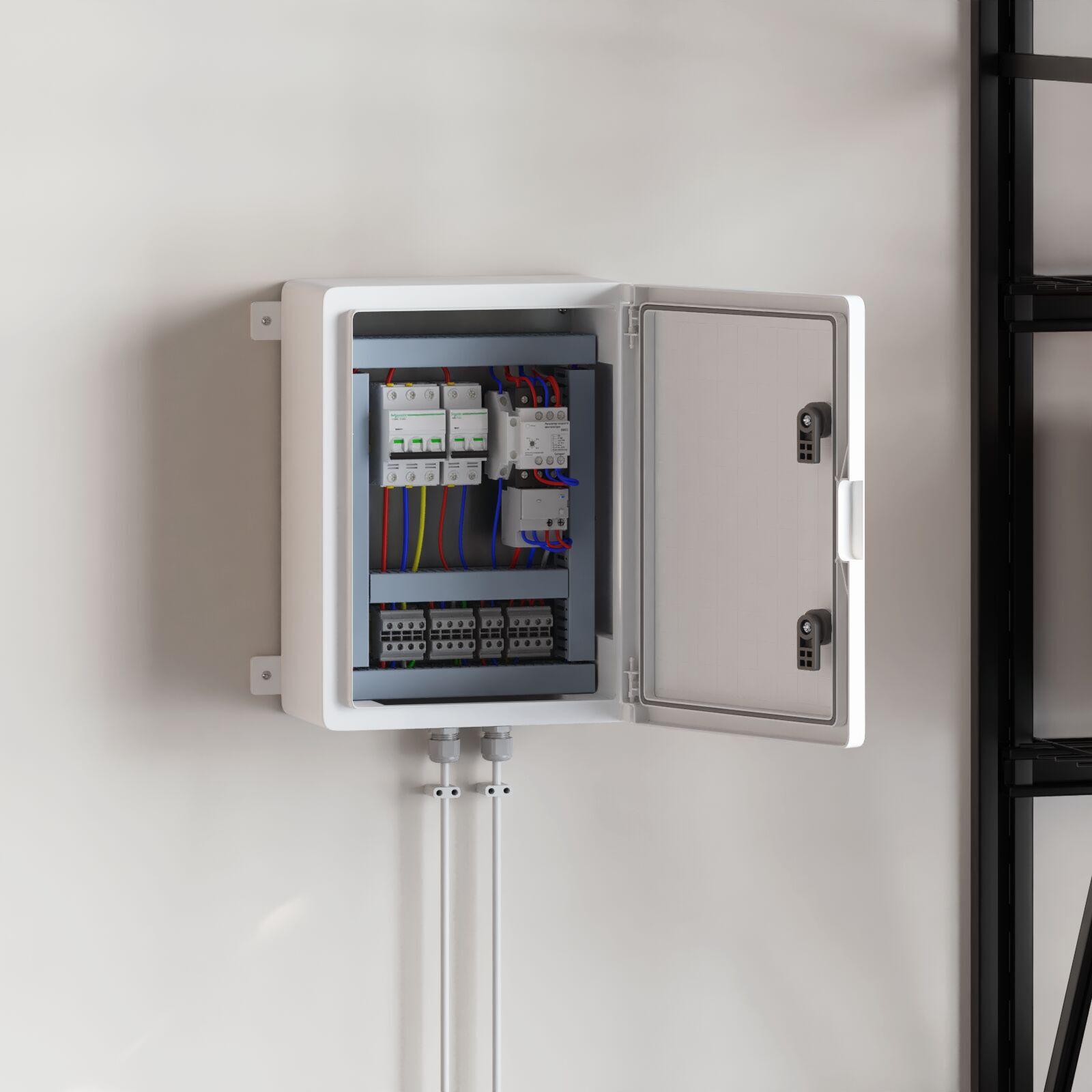 Kontrolskab IP65 Vandtæt Grå 30x19,5x40 cm ABS Plast