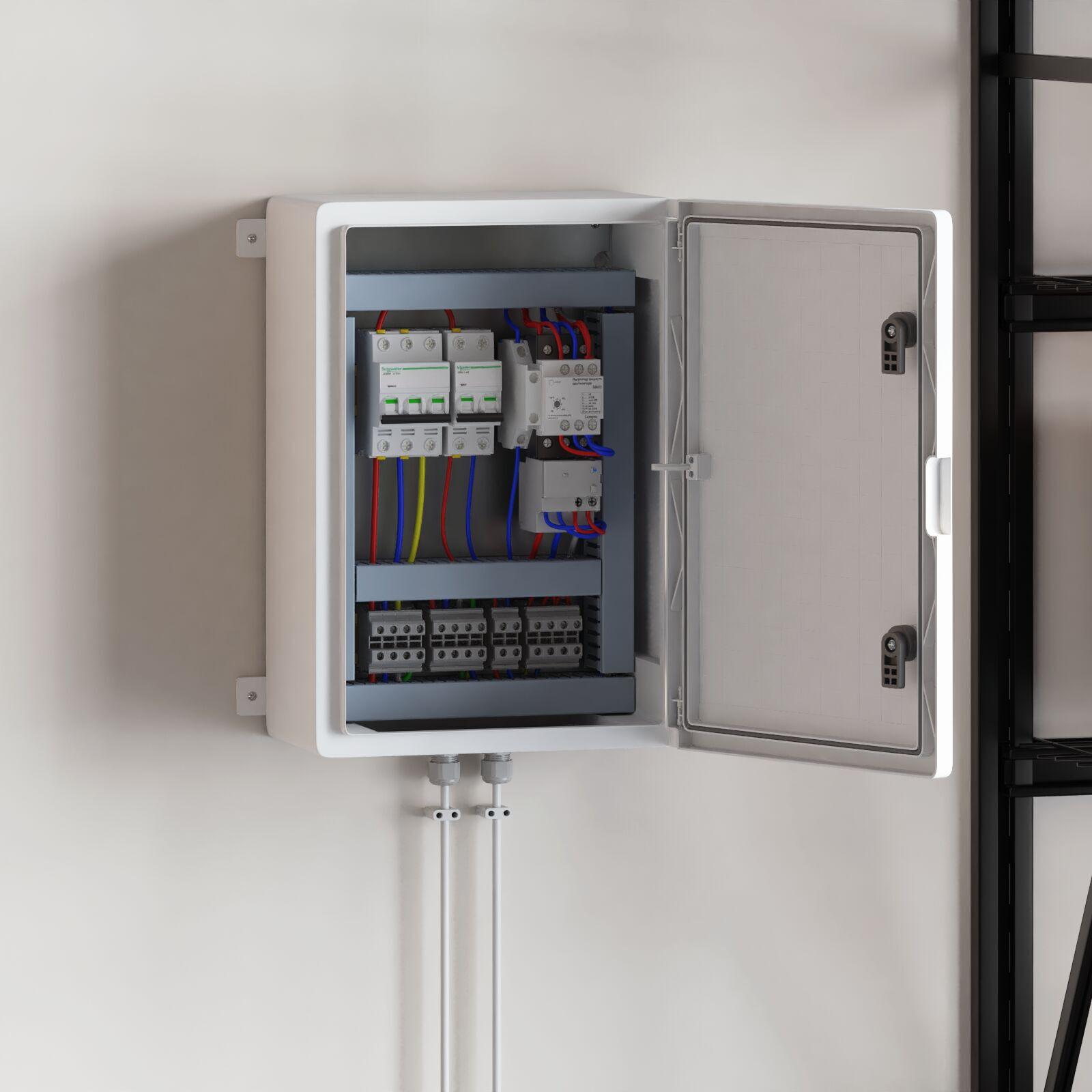 Kontrolskab IP65 Vandtæt Grå 35x19,5x50 cm ABS Plastik