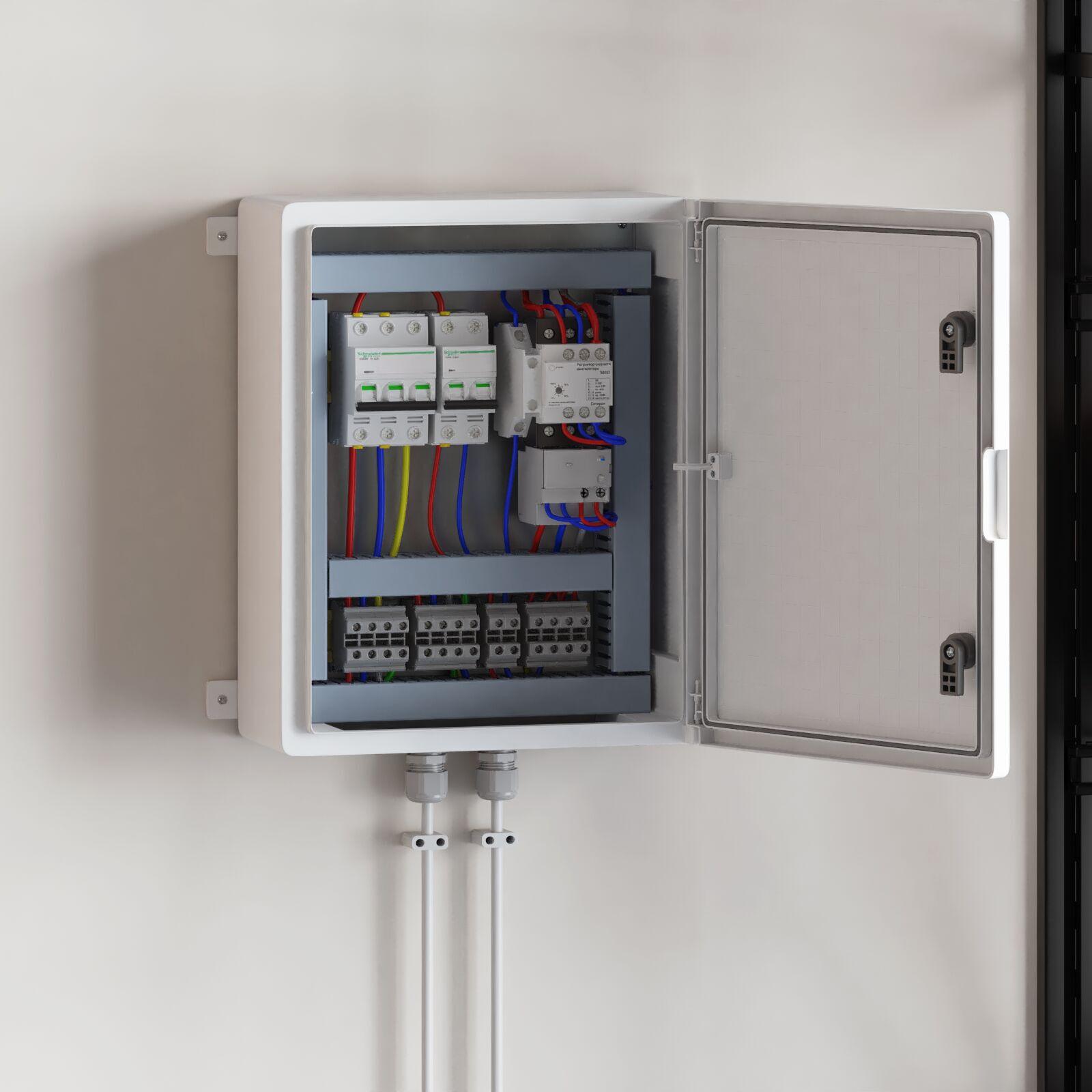 Kontrolskab IP65 Vandtæt Grå 40x24x50 cm ABS Plastik