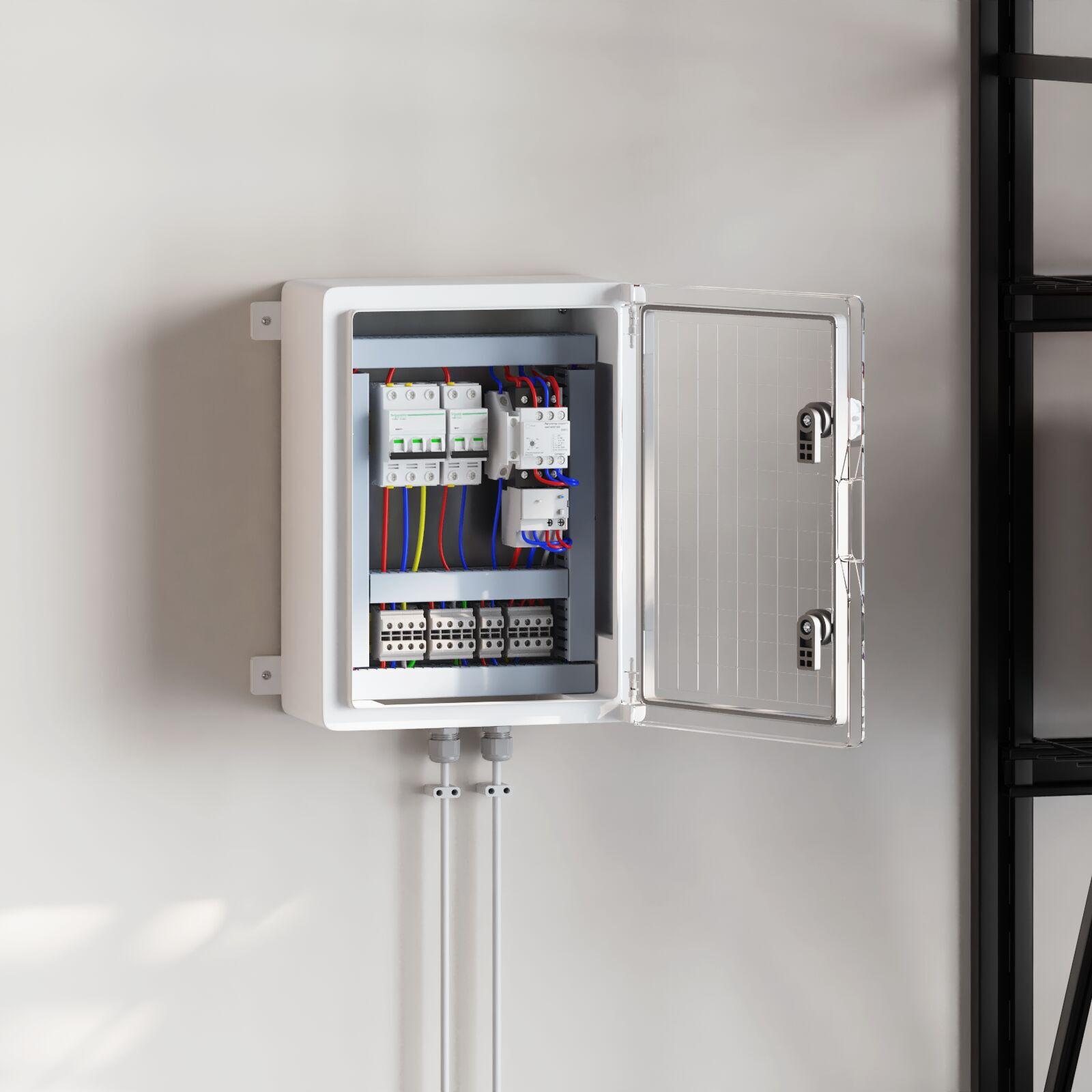 Kontrolskab IP65 Vandtæt Grå 30x16.5x40 cm ABS Plastik