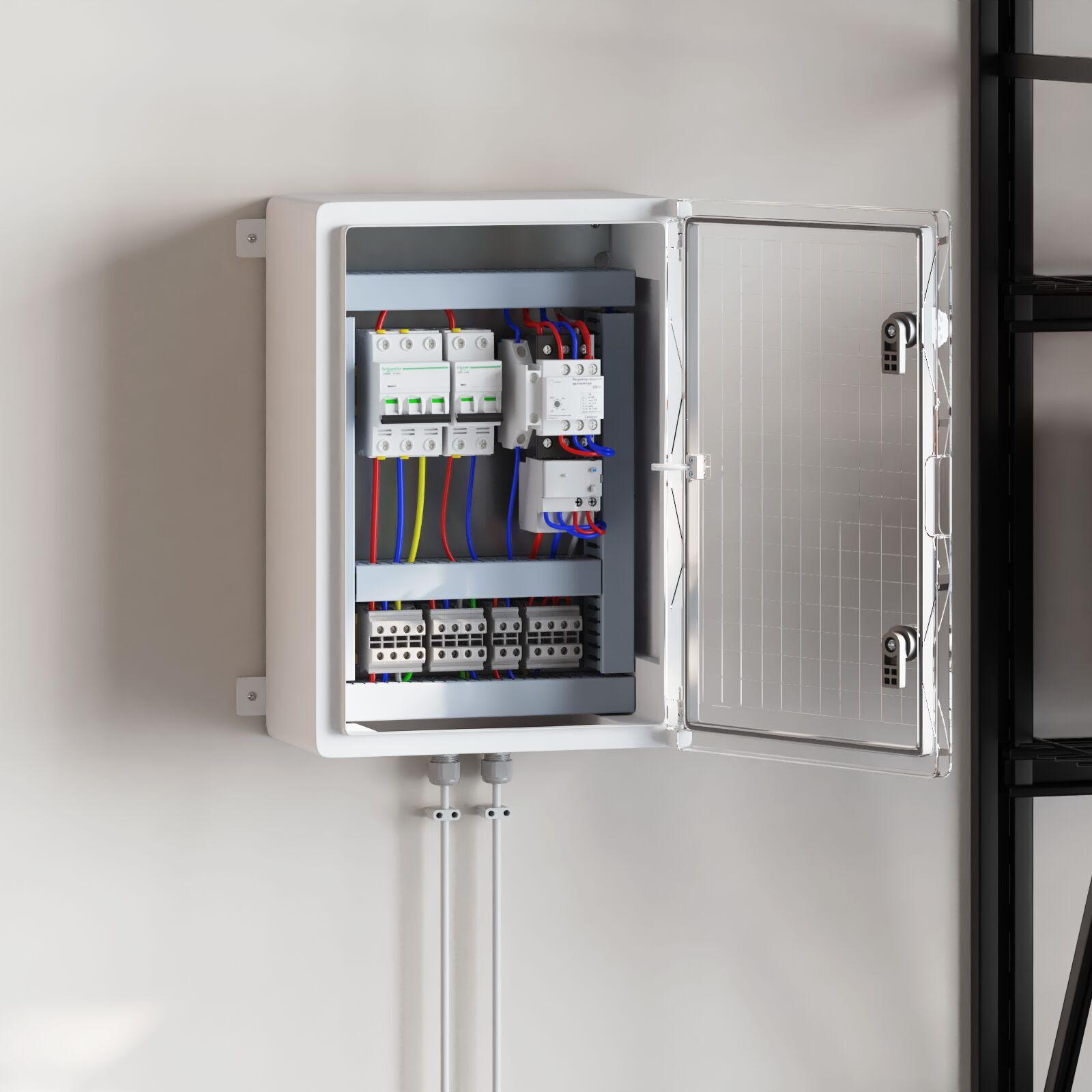 Kontrolskab IP65 Vandtæt Grå 35x19,5x50 cm ABS Plastik