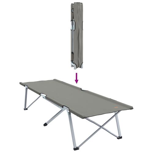 Sammenfoldelig camping seng Grå Aluminium Stor Sammenfoldelig