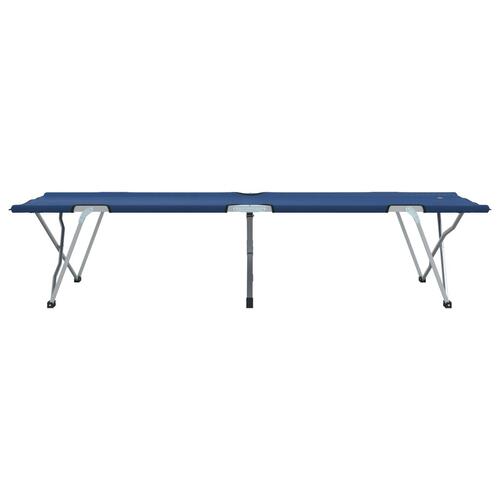 Foldbar camping sengesæt Blå Stof og metal Kompakt Sammenfoldelig