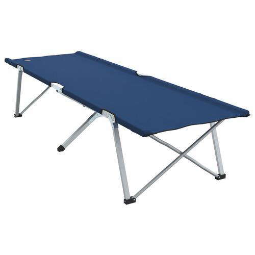 Foldbar camping sengesæt Blå Stof og metal Kompakt Sammenfoldelig