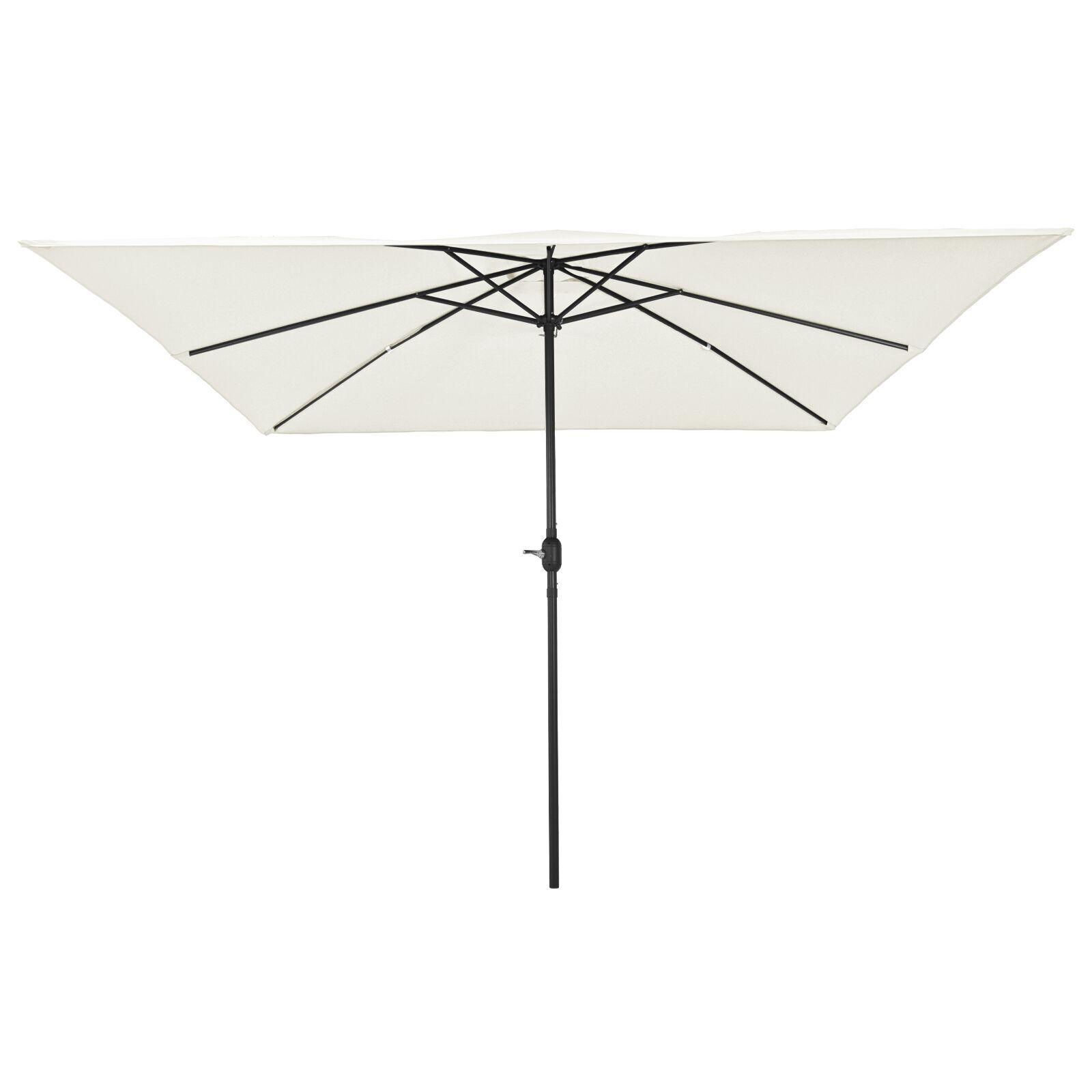 Kvadratisk Have Parasol 295x245 cm Sandhvid