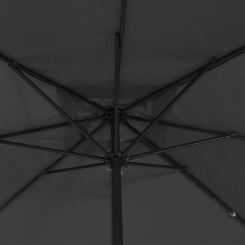 Firkantet Haven parasol 295x245 cm Antracitgrå