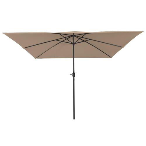 Firkantet Haveparasol 295x245 cm Taupe