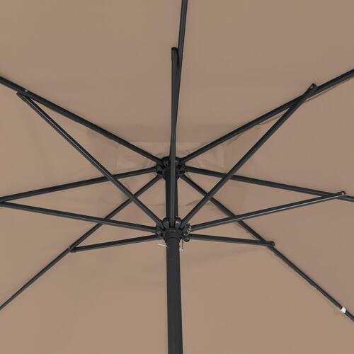 Firkantet Haveparasol 295x245 cm Taupe
