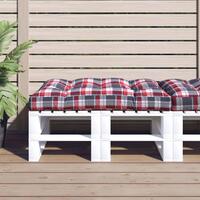 Pallehynde 120x80x12 cm stof rødternet
