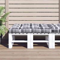 Pallehynde 120x80x12 cm stof gråternet