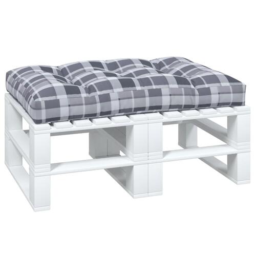 Pallehynde 120x80x12 cm stof gråternet
