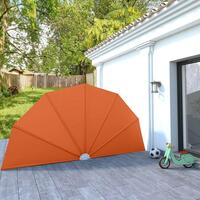 Sammenklappelig sidemarkise til terrasse terracotta 200 cm