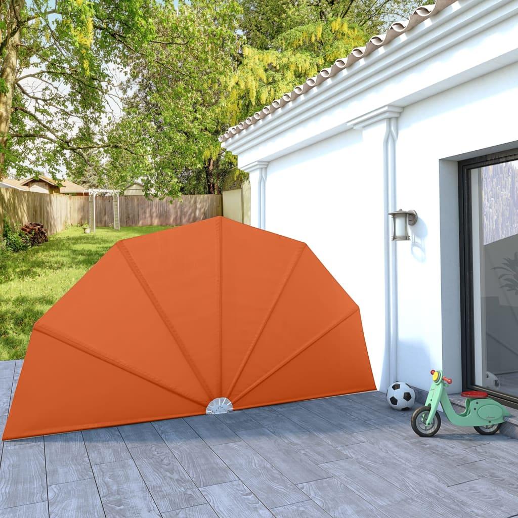 Sammenklappelig sidemarkise til terrasse terracotta 200 cm