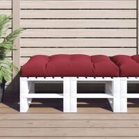 Pallehynde 120x80x12 cm stof vinrød
